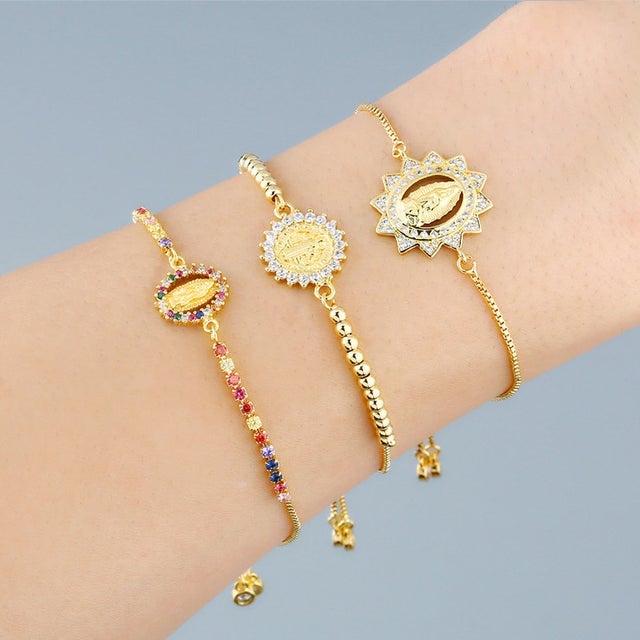 ★rosemont★ [Rosemont] 14K Bracelet La Vie En Rose RS1436 14k Rose Quartz Bracelet with Guardian Angel Charm - 8mm